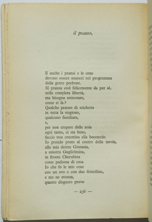 il pranzo, - Carte d'autore